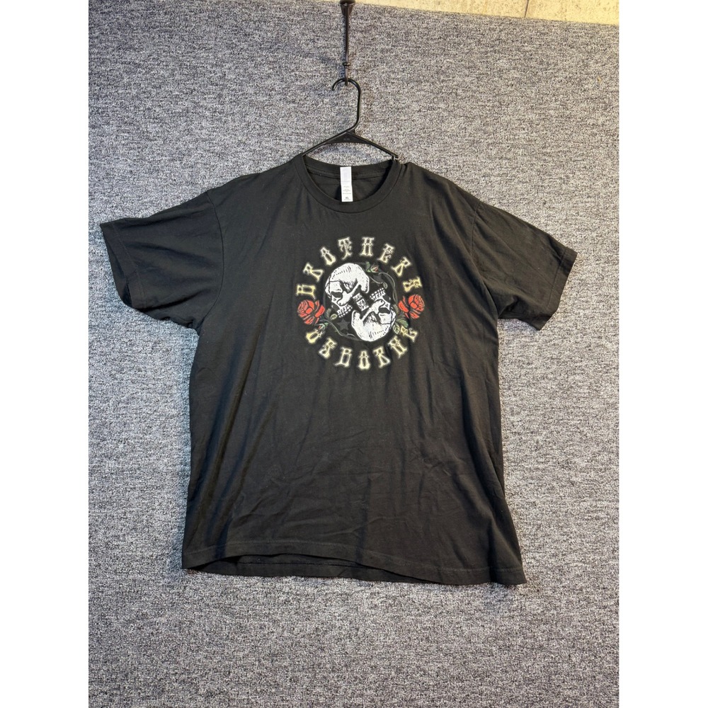 Brothers Osborne Skulls Roses Graphic T-Shirt Black Tultex 202 XL Mens